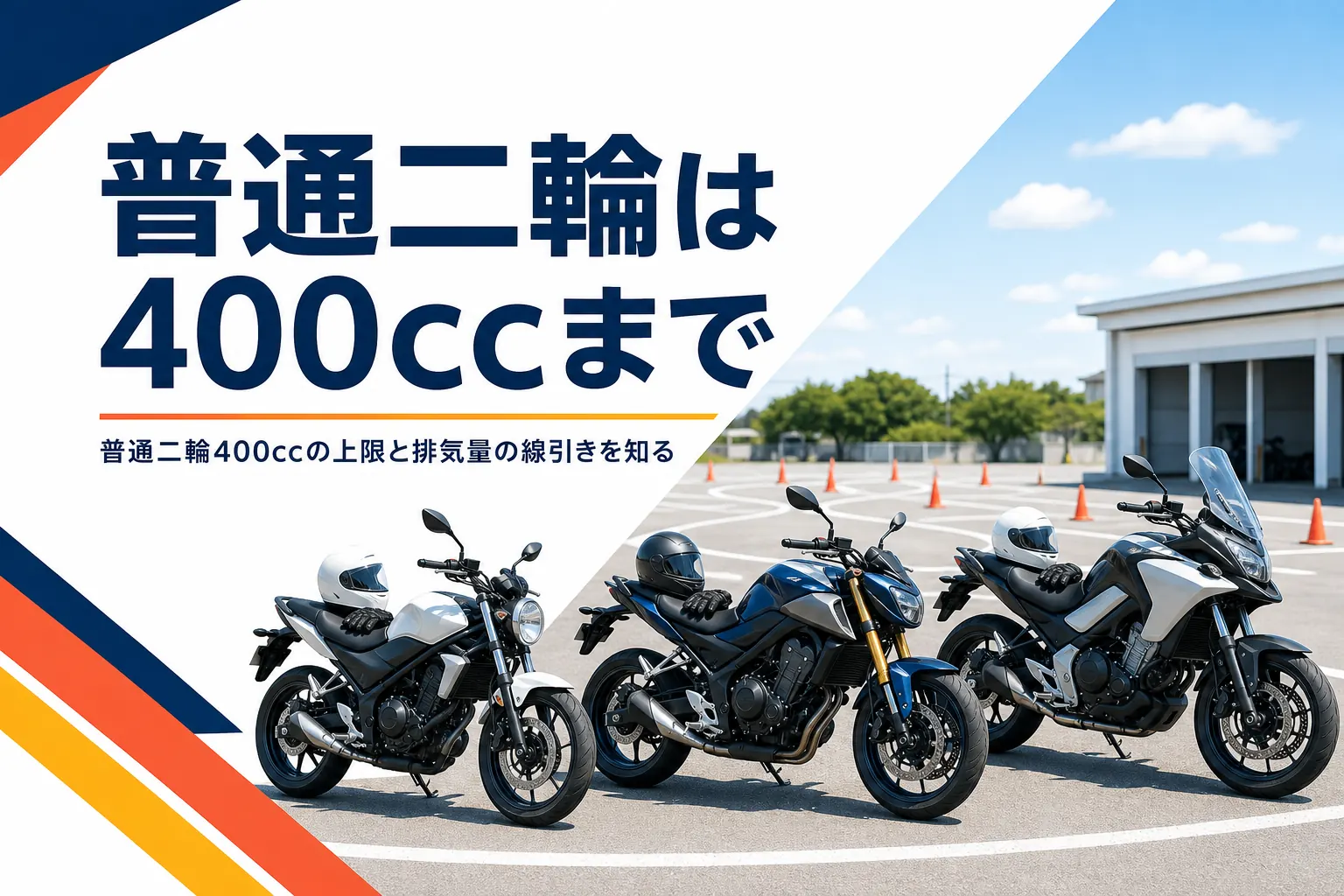 普通二輪で乗れる400ccまでの排気量の区分とccの考え方を紹介する記事のアイキャッチ