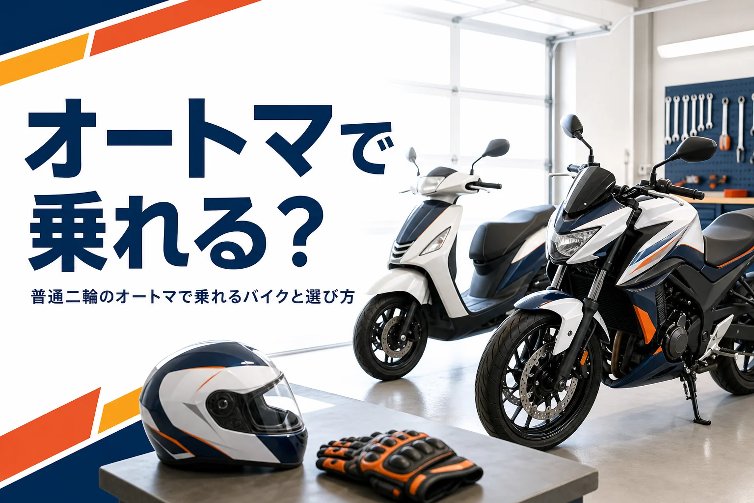 普通二輪のオートマ限定で乗れるバイクとスクーターの選び方を紹介する記事のアイキャッチ
