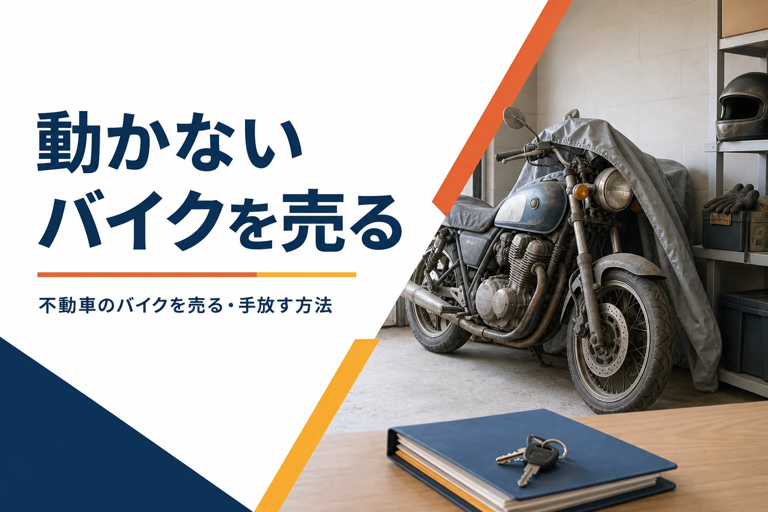 動かないバイクを売る方法と、不動車・事故車の手放し方を紹介する記事のアイキャッチ