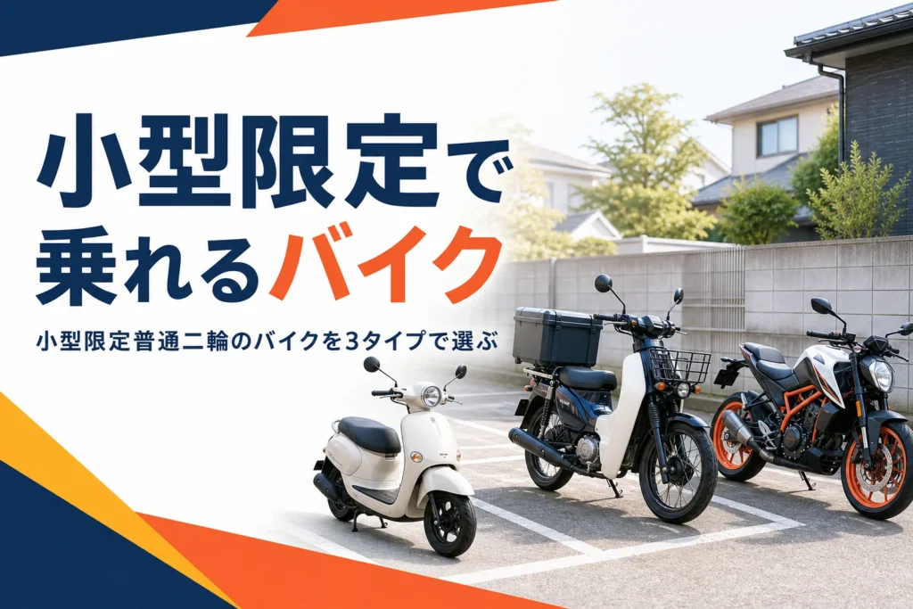 小型限定普通二輪で乗れる125cc以下のバイクと選び方を紹介する記事のアイキャッチ