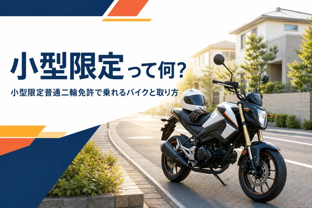 小型限定普通二輪免許で乗れるバイクと取り方を紹介する記事のアイキャッチ